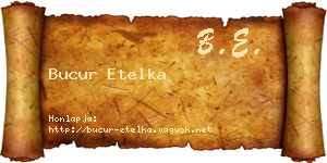 Bucur Etelka névjegykártya